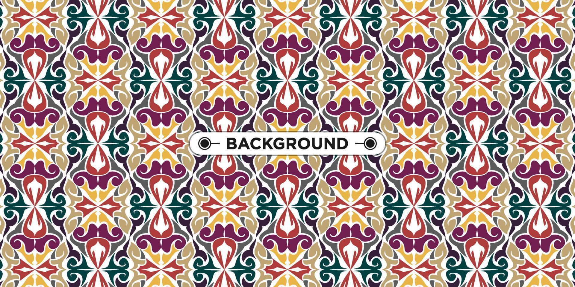 Unique colorful ethnic seamless pattern background vector