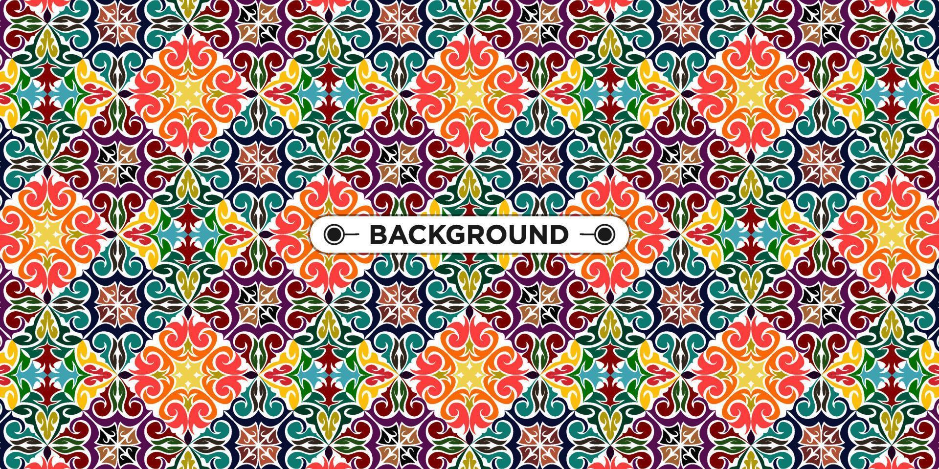Unique colorful ethnic seamless pattern background vector