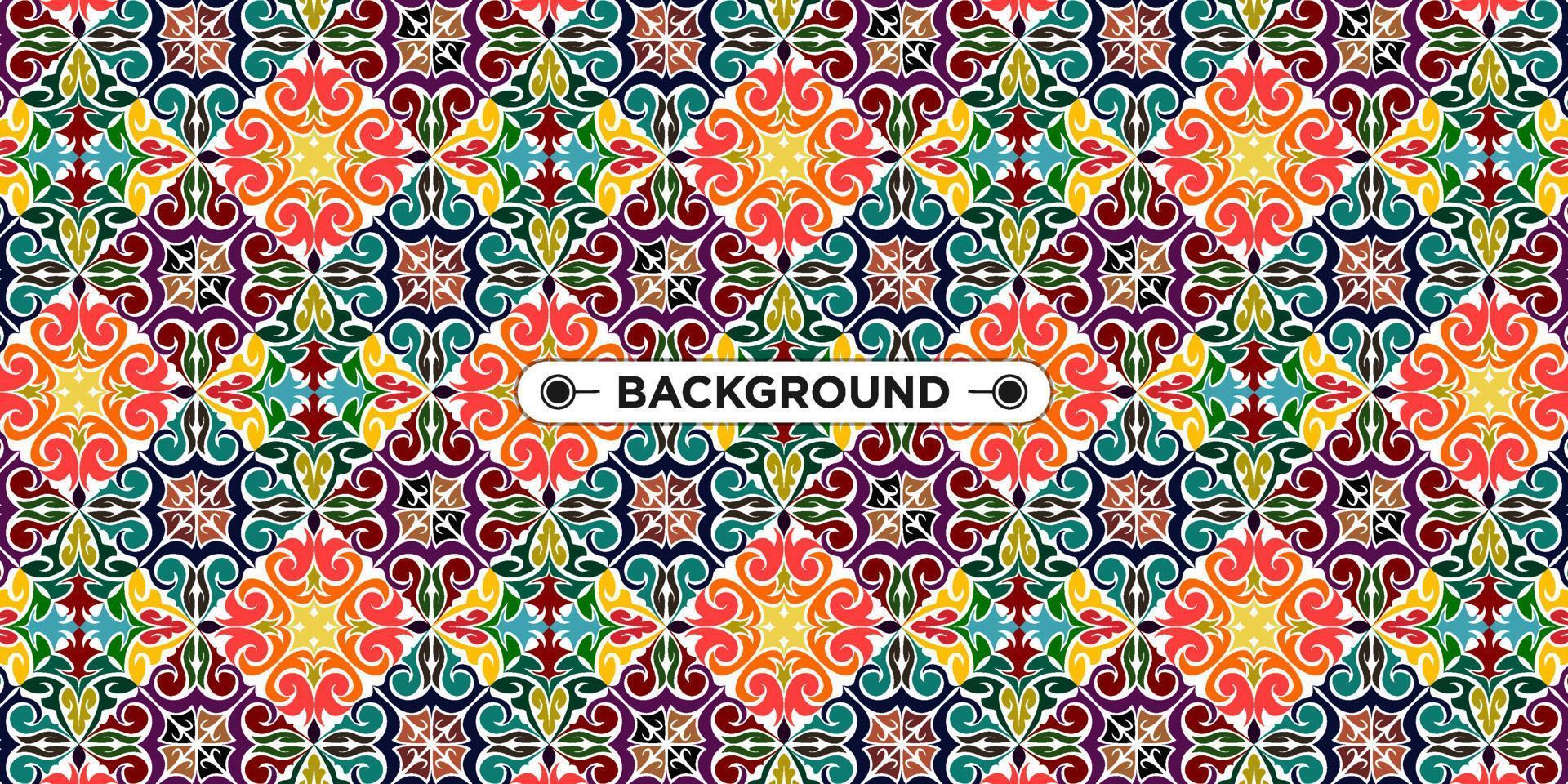 Unique colorful ethnic seamless pattern background vector