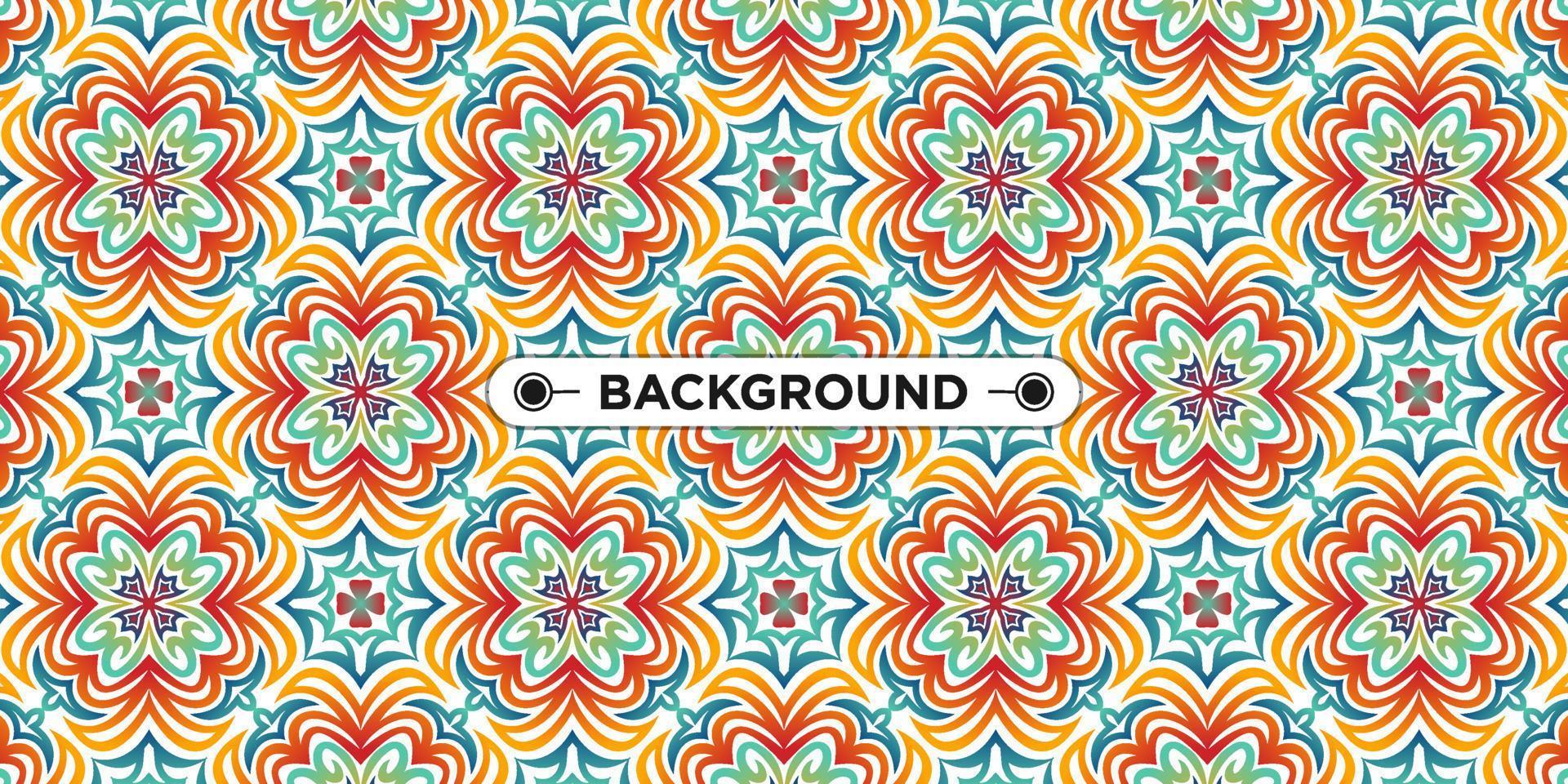 colorful ethnic mandala seamless pattern background vector