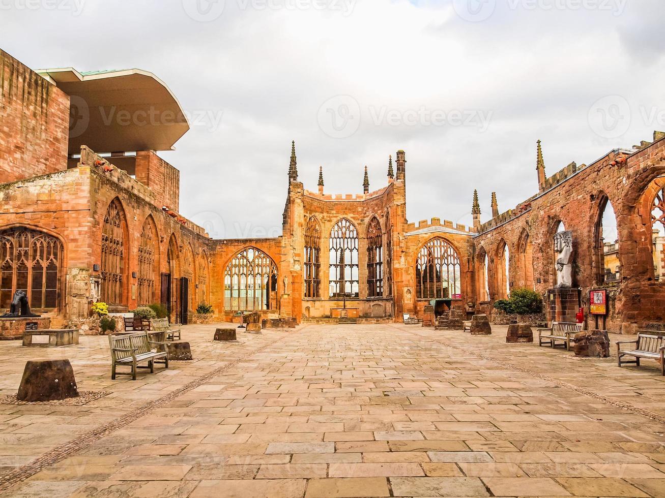 HDR Coventry Cathedral ruins photo