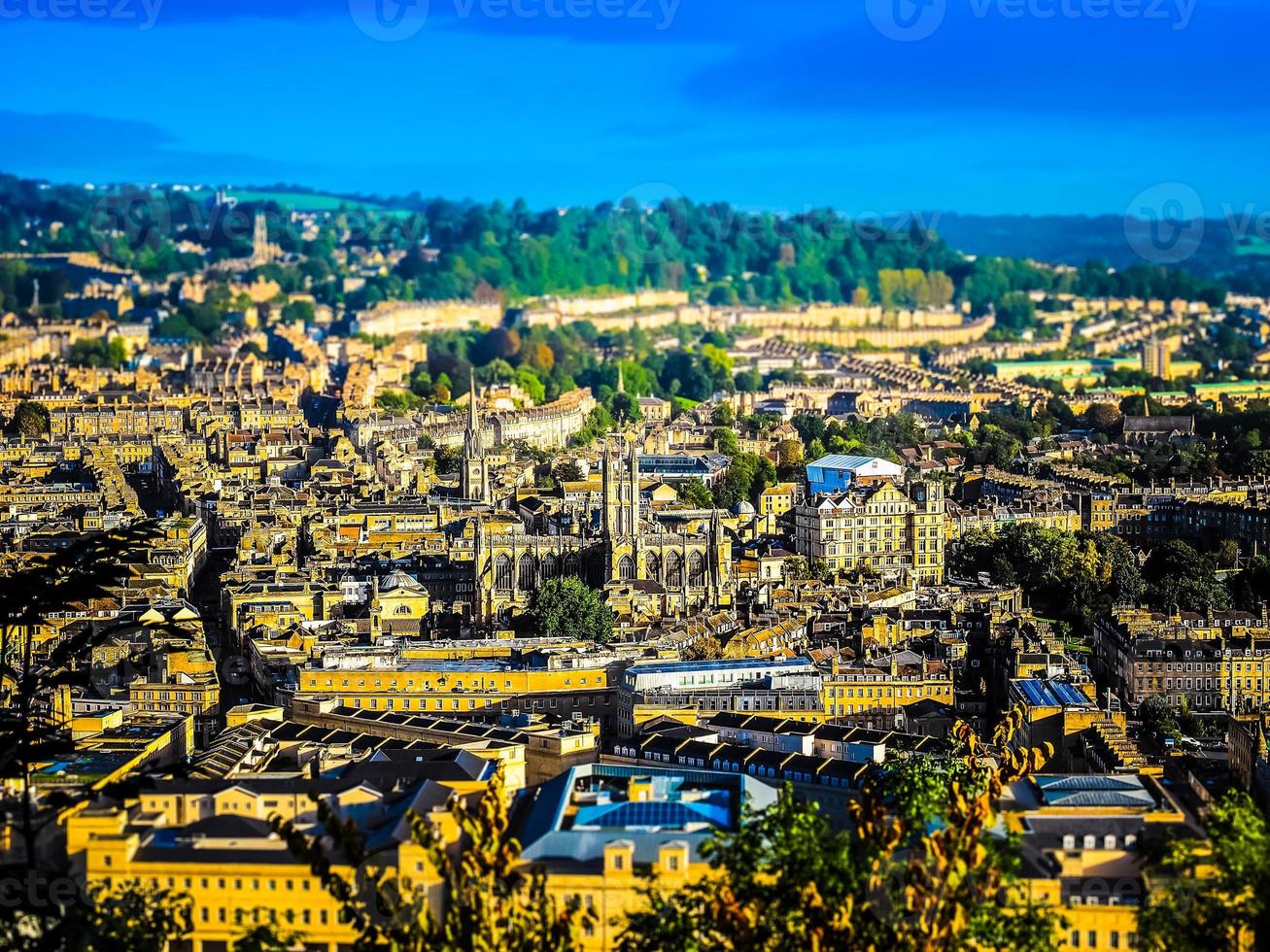 HDR Aerial view of Bath photo