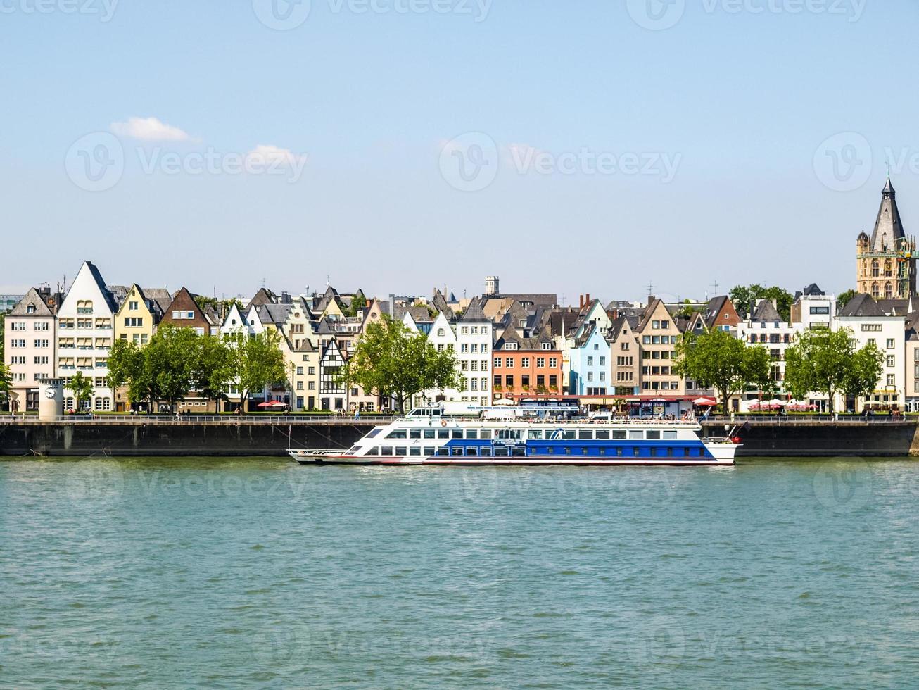 HDR Koeln river panorama photo