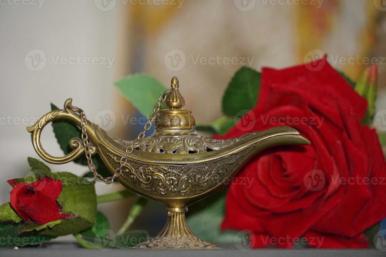 magic lamp images with rose HD Jin Lamp photo