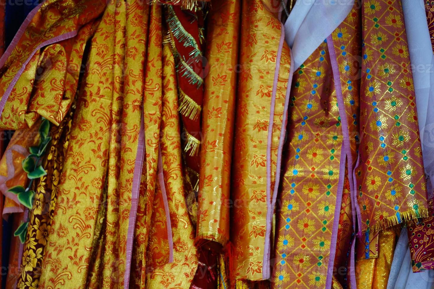 Close view of chunni in temple hindu religion photo