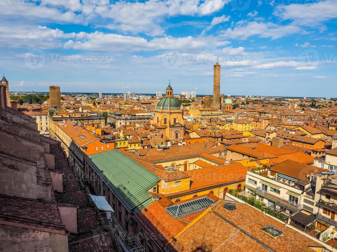 HDR Aerial view of Bologna photo