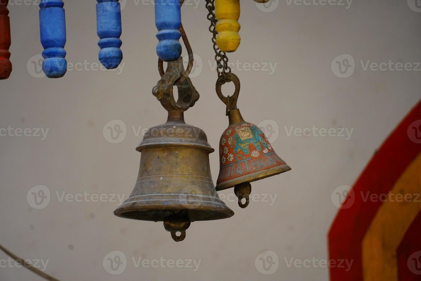 Close view of ghantha of temple photo