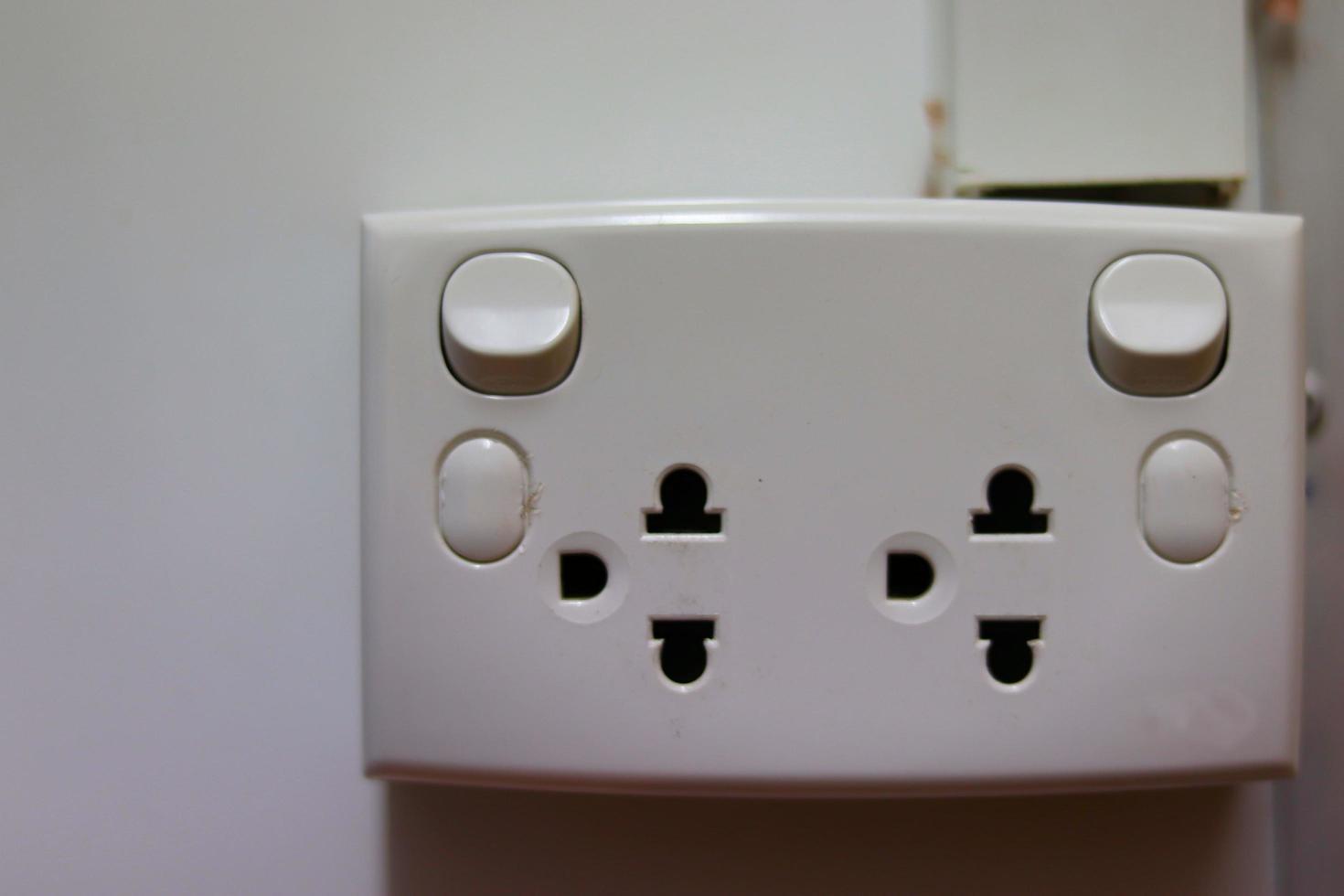 Power socket closeup photo