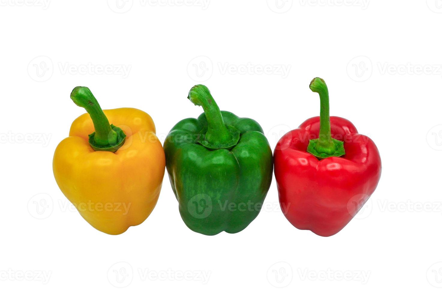 Fresh peppers isolated on white background photo