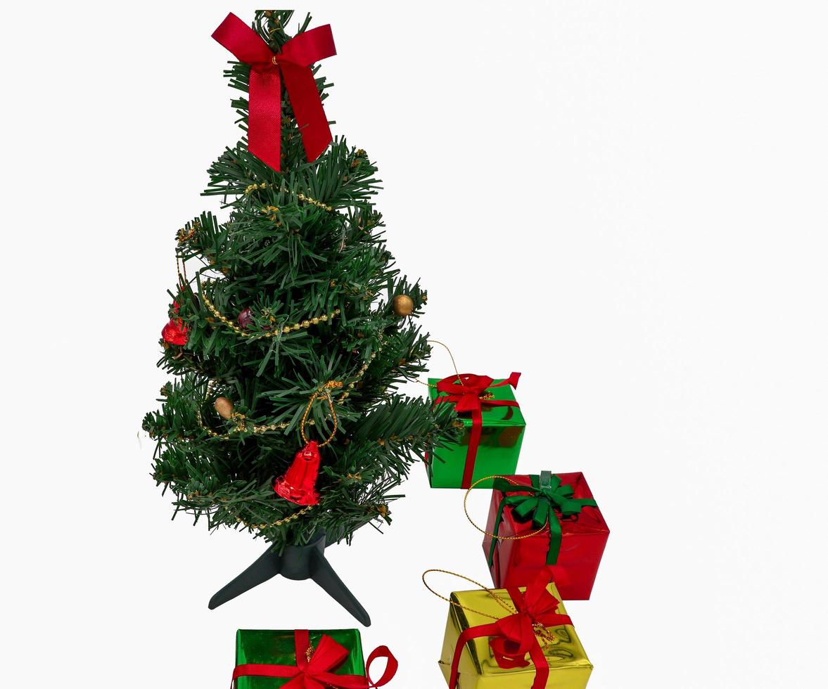 Christmas tree isolated on white background photo