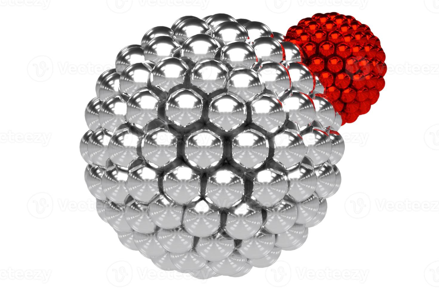 Abstract 3d rendering of low poly metal sphere with chaotic structure. Sci-fi background with wireframe and globe in empty space. Futuristic shape. photo