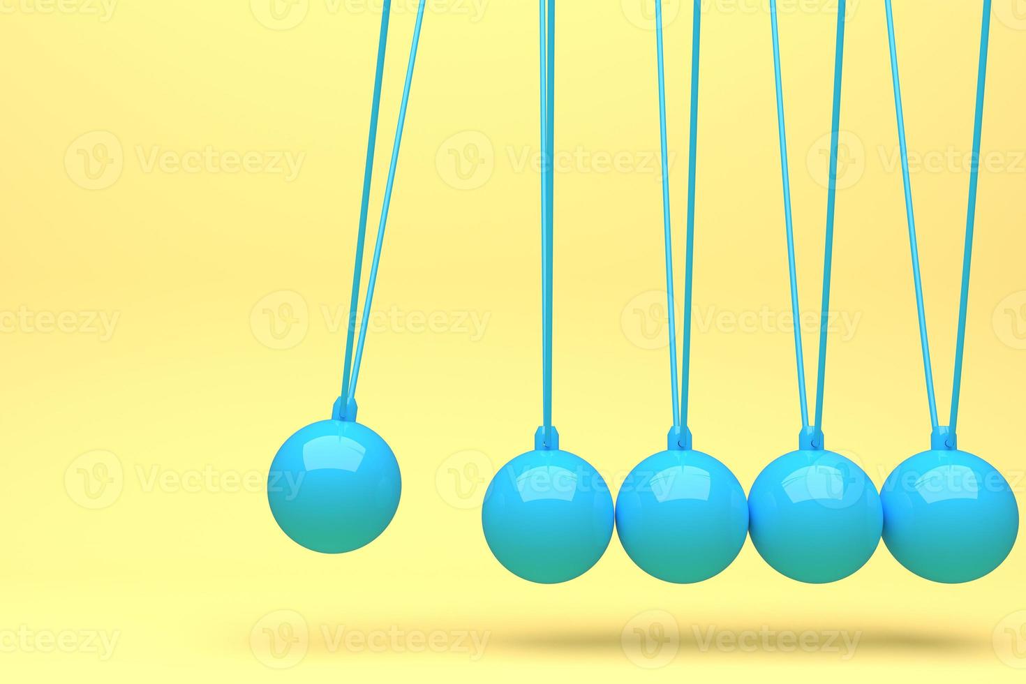 Color Full Newton ball, Balance ball , design, toy,pink, blue,Yellow, violet, background, momentum swing, movement, isolate, 3d rendering - Illustration photo