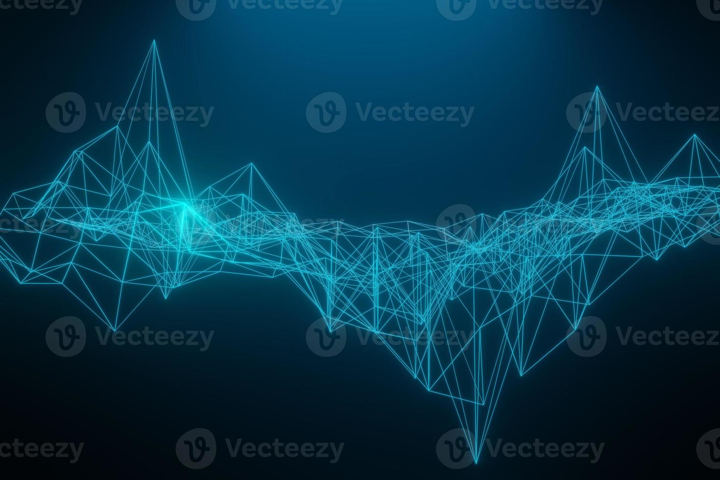 Abstract polygonal space low poly dark background with connecting dots and lines. Connection structure. 3d rendering photo