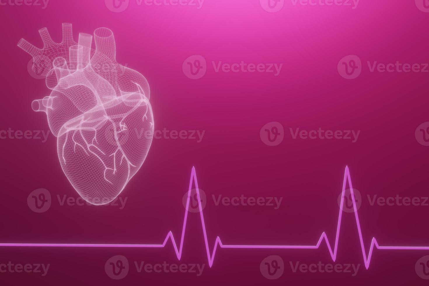 3D wireframe hearts render isolated white backgrounds, Abstract Heart icon form lines and triangles, point connecting network on blue background, 3d render photo