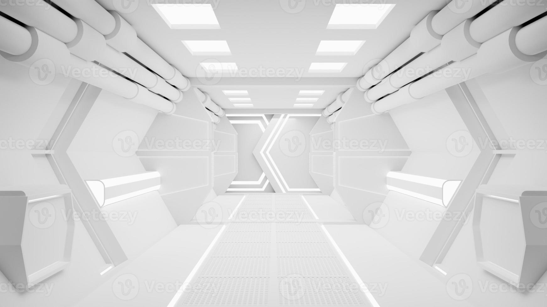 Spaceship Corridor is a stock motion graphics video that shows the interior of a moving spaceship.  3D rendering photo