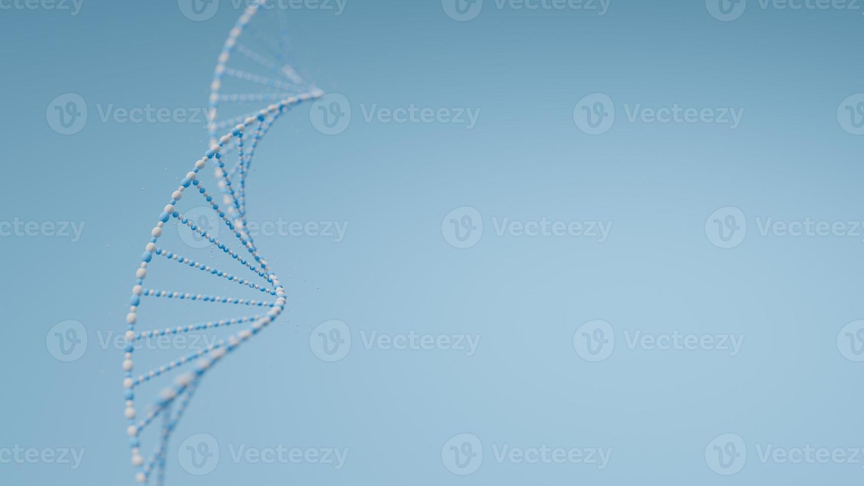 DNA. Abstract 3d polygonal  DNA molecule. Medical science soft color , genetic biotechnology, chemistry biology or gene cell concept  illustration or background. 3D render photo