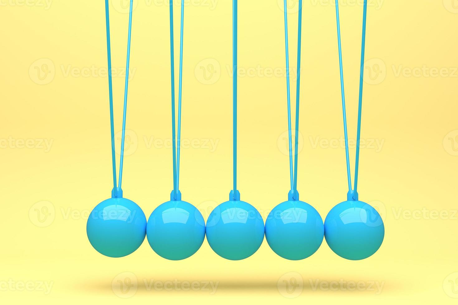 Color Full Newton ball, Balance ball , design, toy,pink, blue,Yellow, violet, background, momentum swing, movement, isolate, 3d rendering - Illustration photo