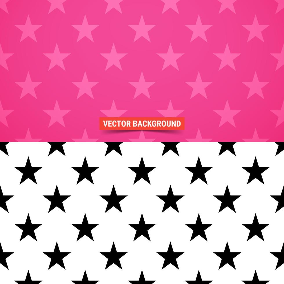 Simple background. Star pattern over pink background. Vector illustration