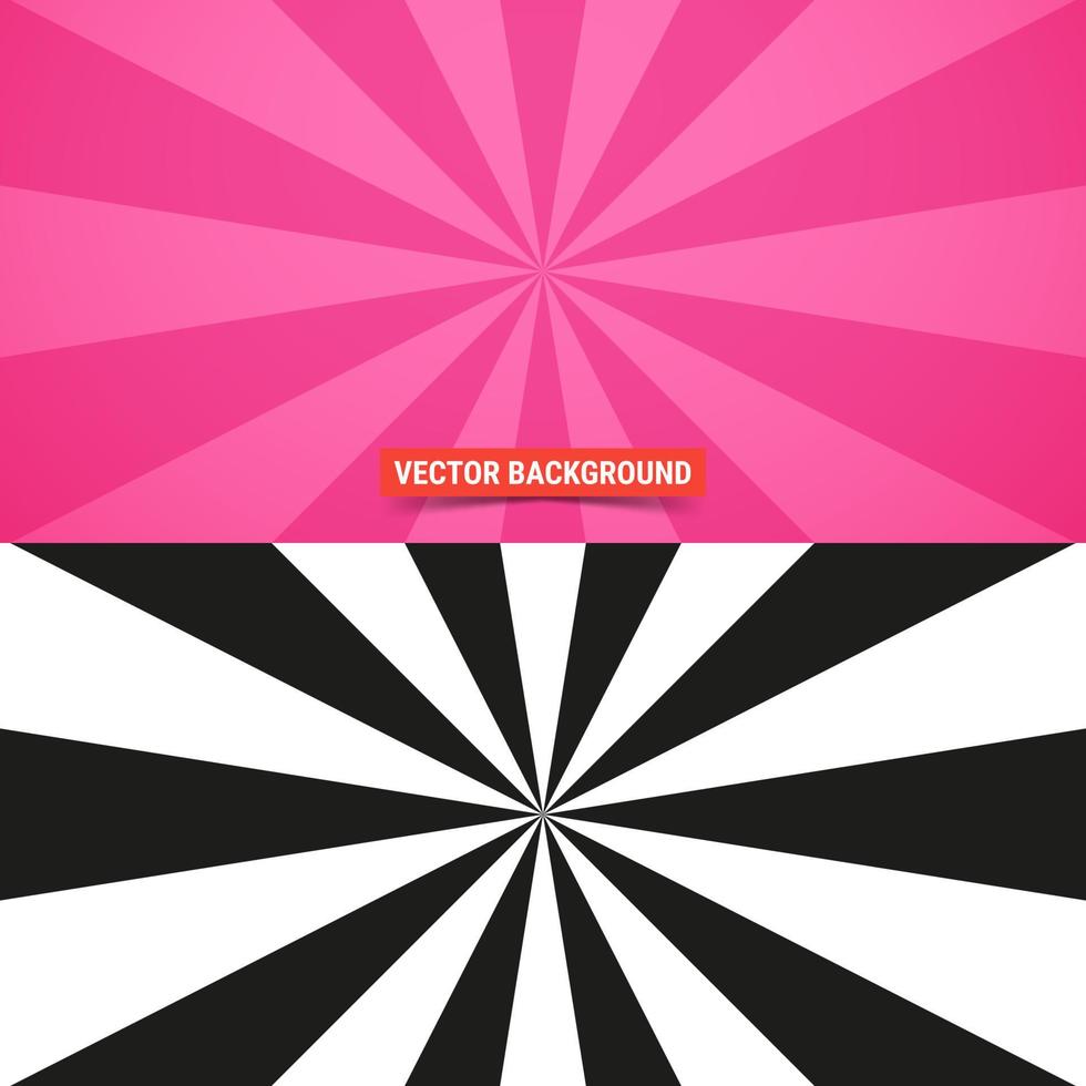 Simple background. Rays pattern over pink background. Vector illustration