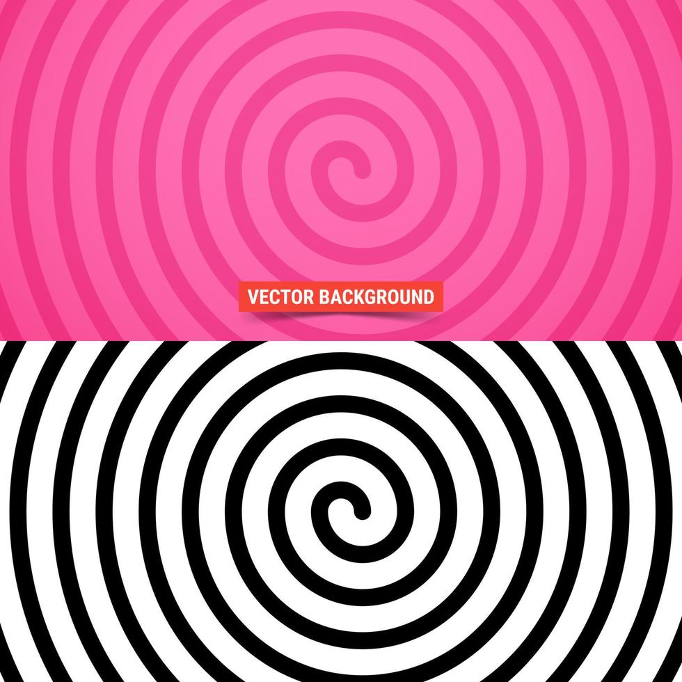 fondo sencillo. patrón de espiral sobre fondo de color rosa. ilustración vectorial vector