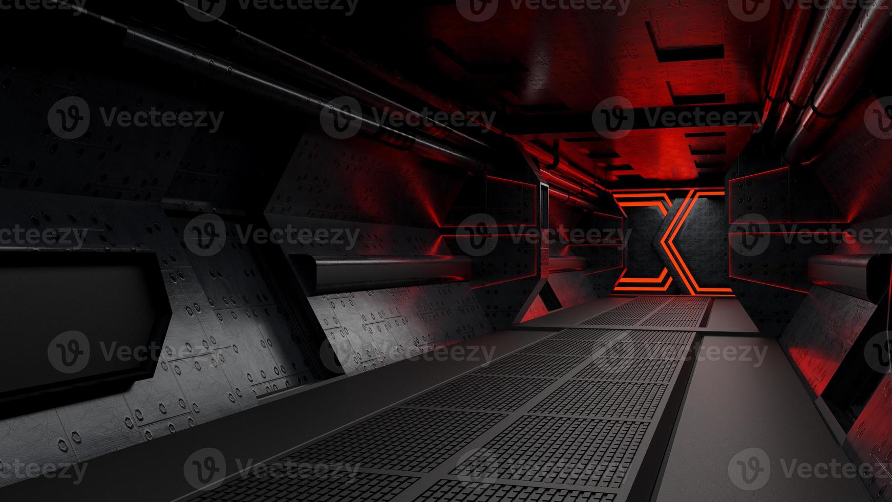 Spaceship Corridor is a stock motion graphics video that shows the interior of a moving spaceship.  3D rendering photo