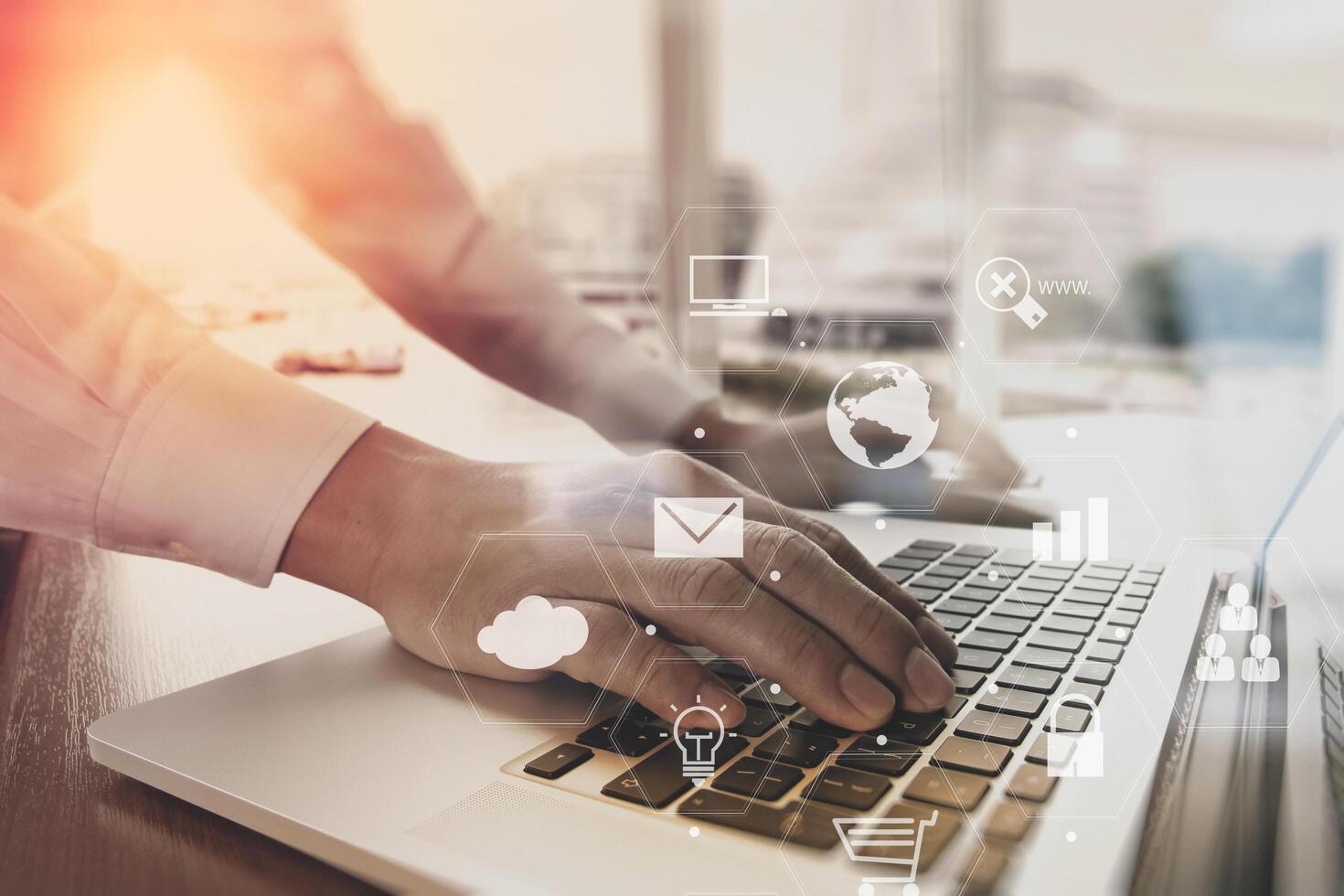 Working On Computer Stock Photos, Images and Backgrounds for Free Download