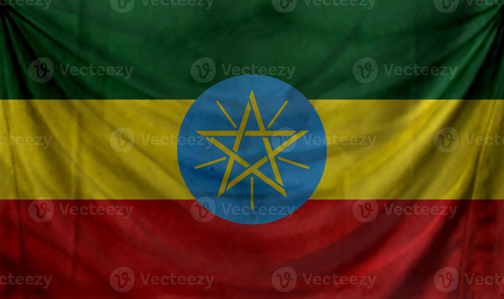 Ethiopia flag waving. Background for patriotic and national design photo