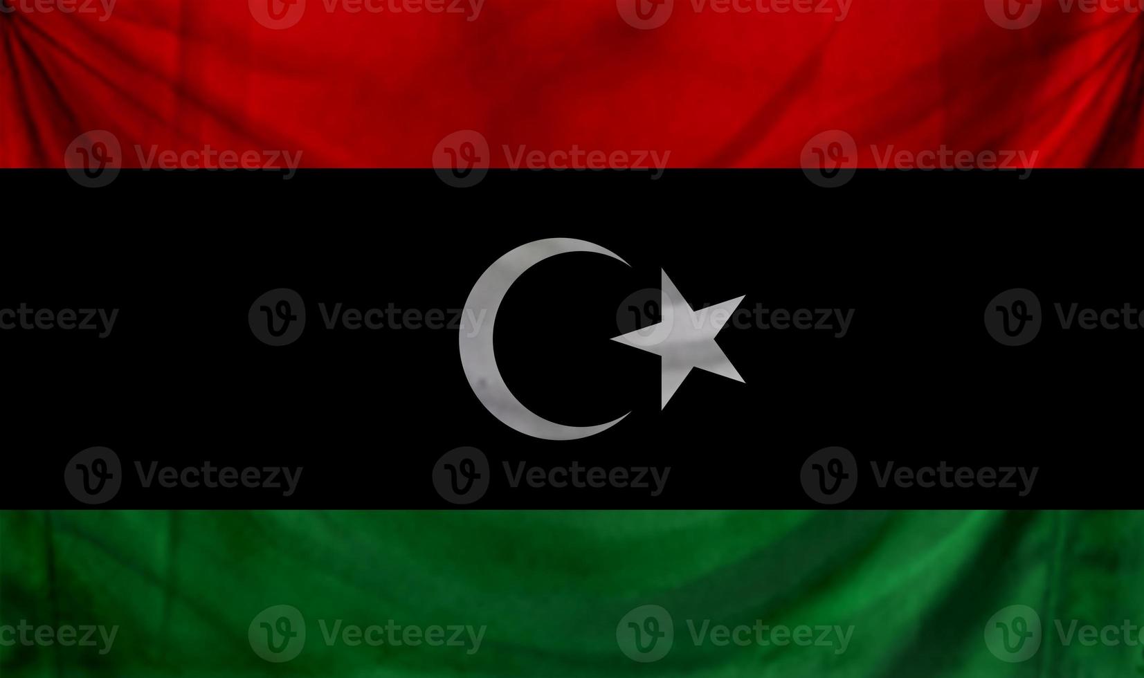 Libya flag wave design photo