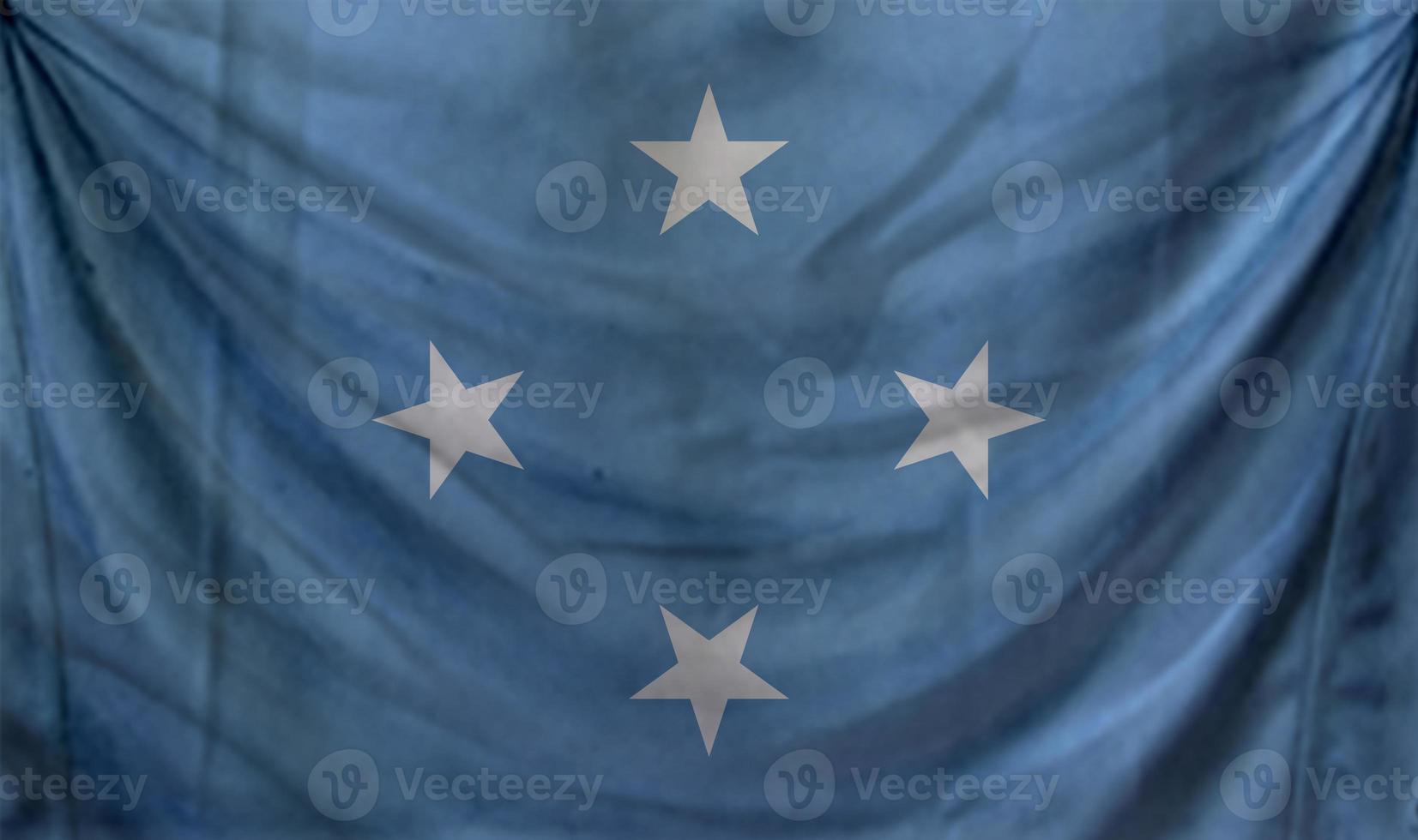 Micronesia flag wave design photo