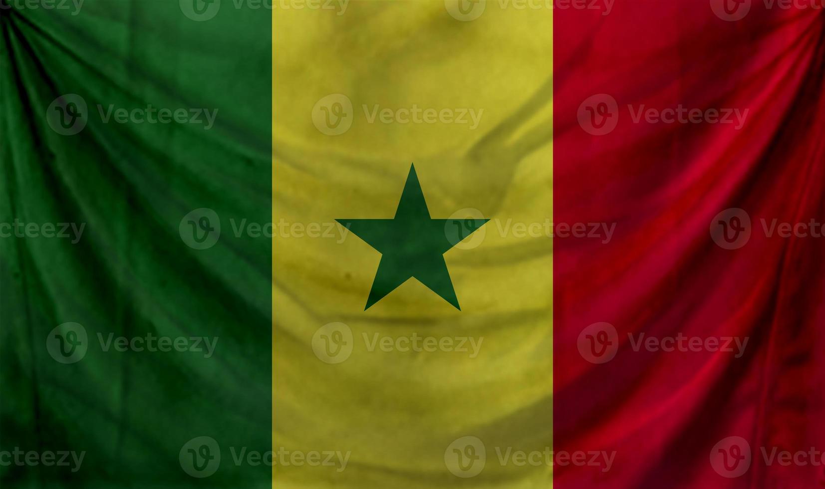 Senegal flag wave design photo