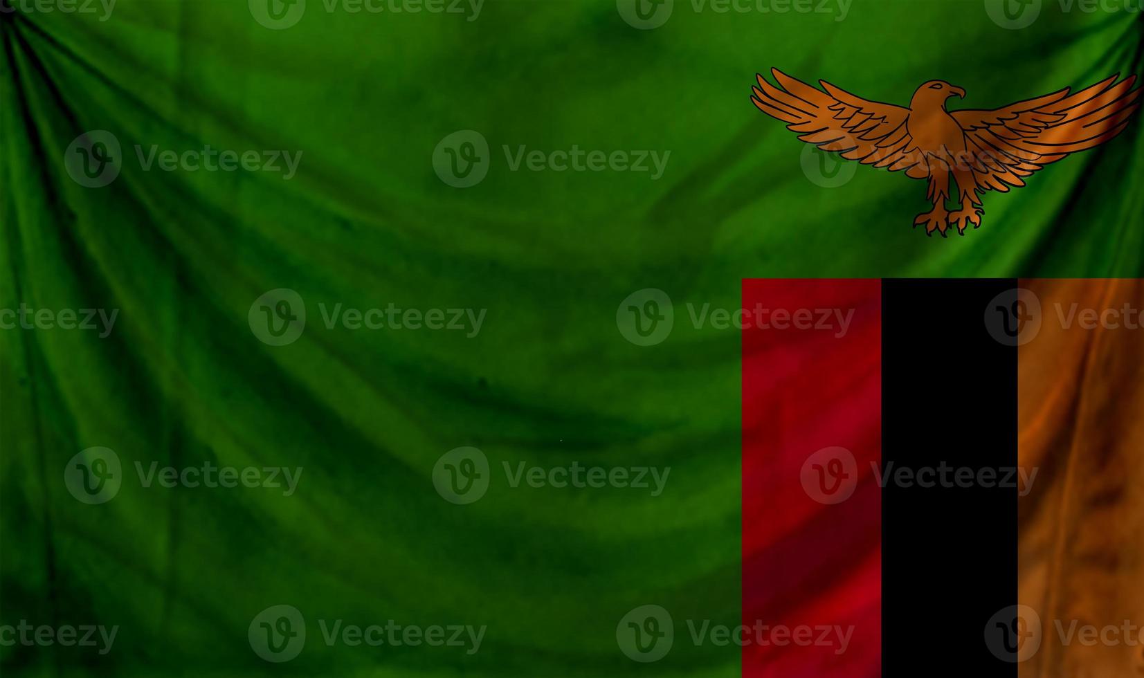 Zambia flag wave design photo