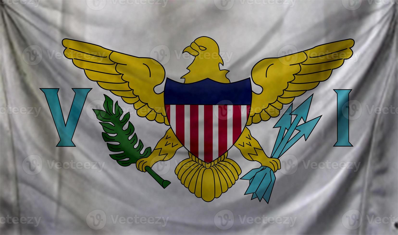 virgin island us flag wave design photo