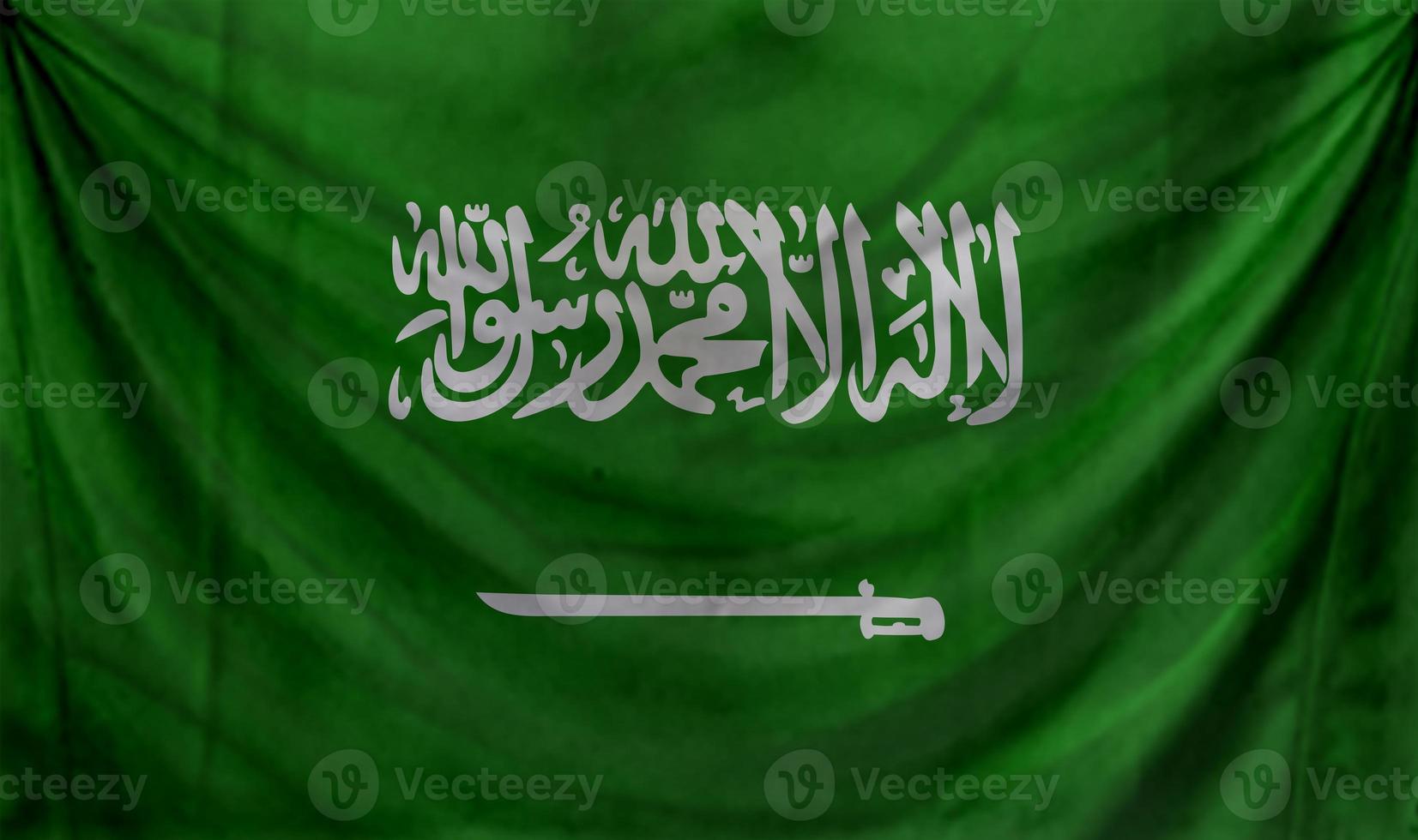 diseño de onda de bandera de arabia saudita foto