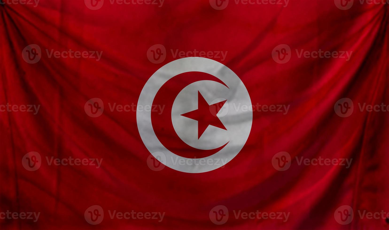 Tunisia flag wave design photo