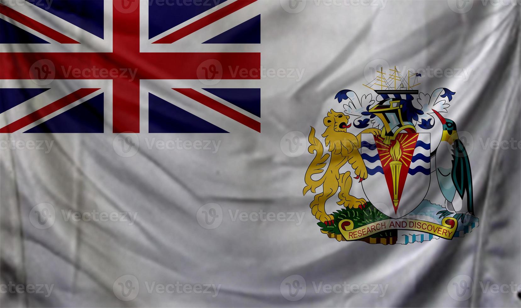 british antarctic territory flag wave design photo
