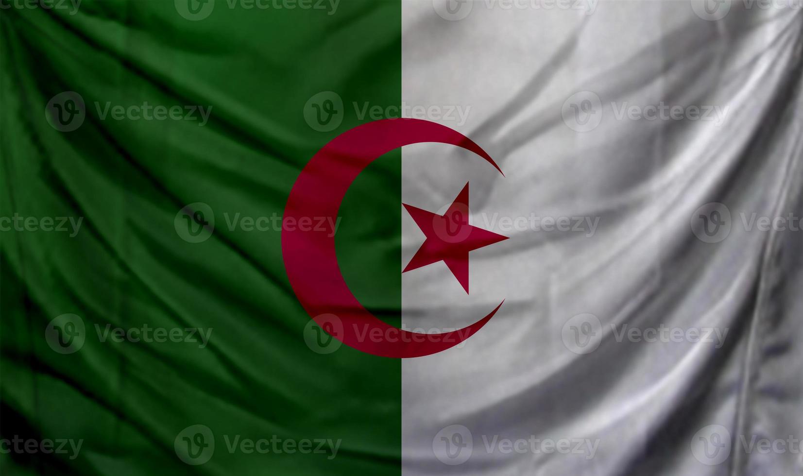 Algeria flag waving. Background for patriotic and national design photo