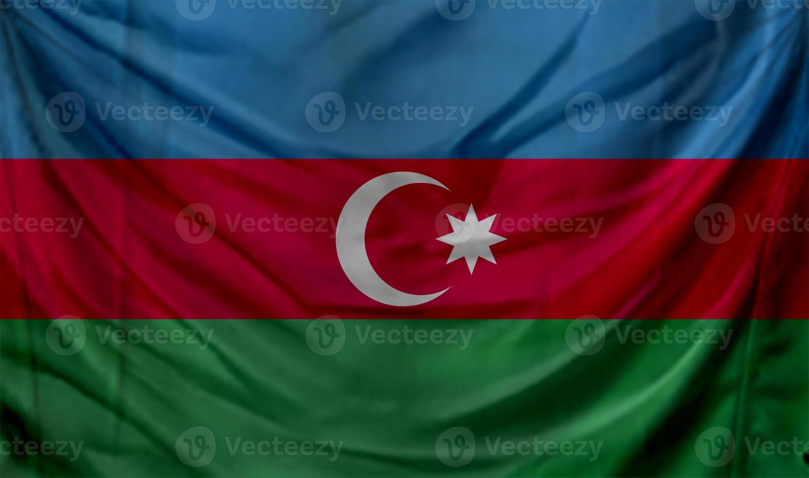 Azerbaijan flag waving. Background for patriotic and national design photo