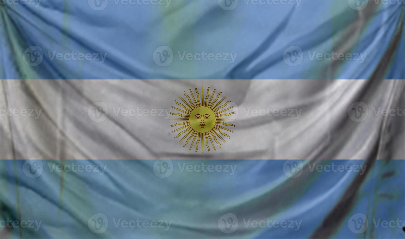 bandera argentina ondeando. antecedentes para el diseño patriótico y nacional foto