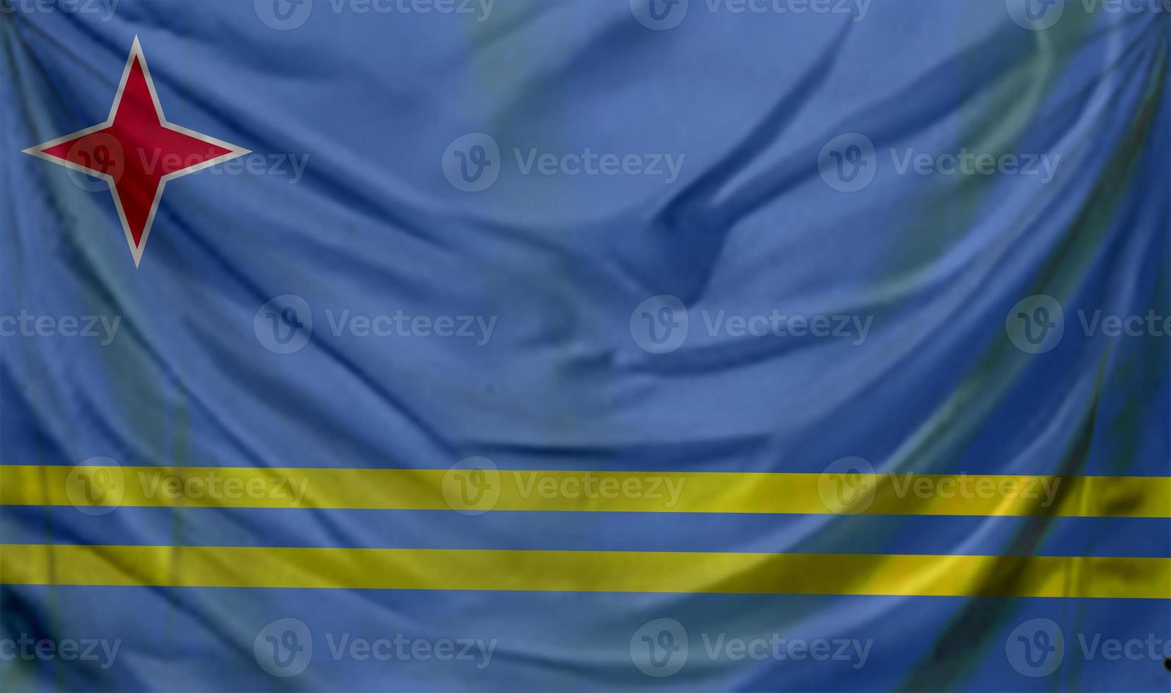 Aruba flag waving. Background for patriotic and national design photo