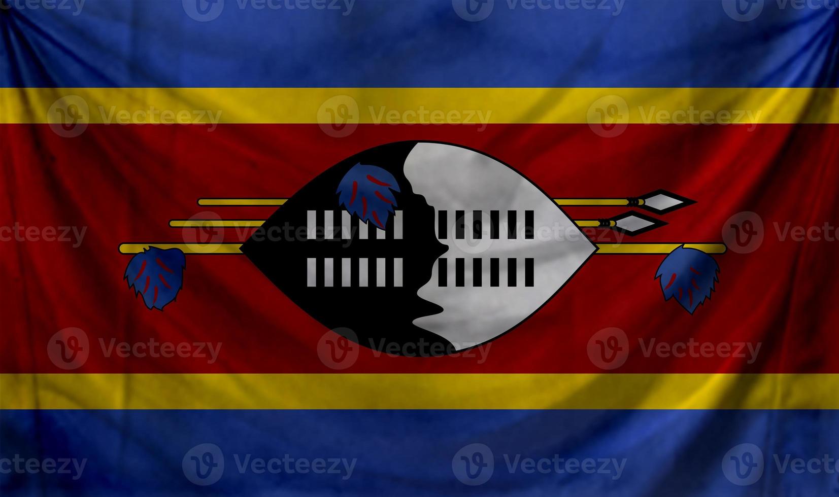 Eswatini Swaziland flag waving. Background for patriotic and national design photo