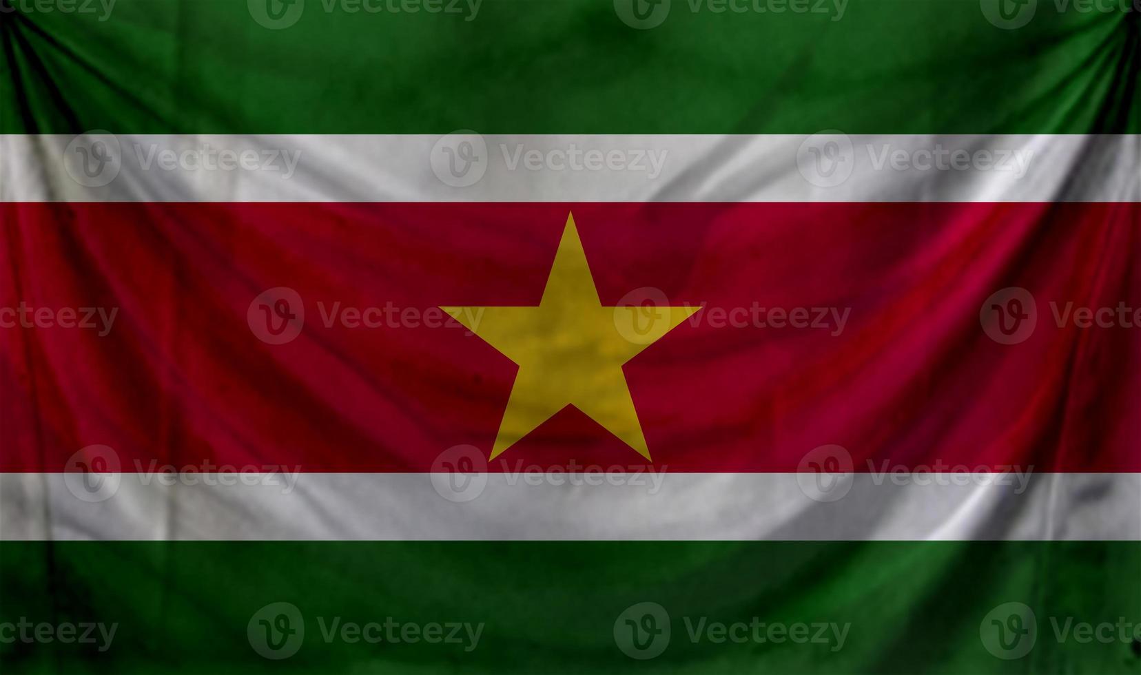 Suriname flag wave design photo