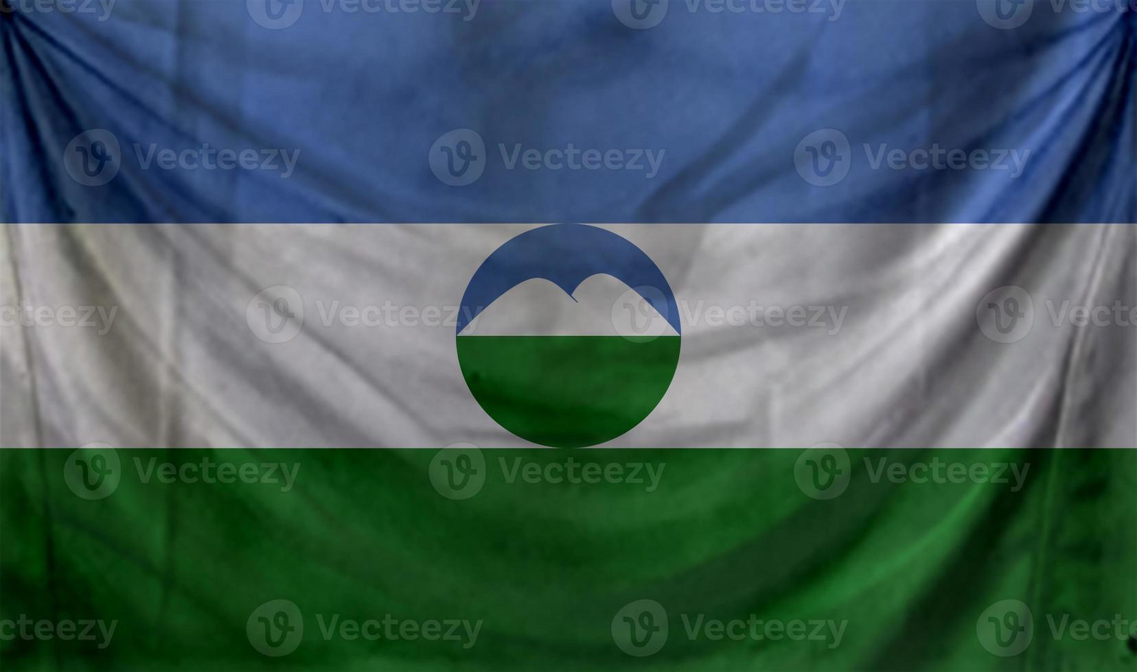 kabardino republic flag wave design photo