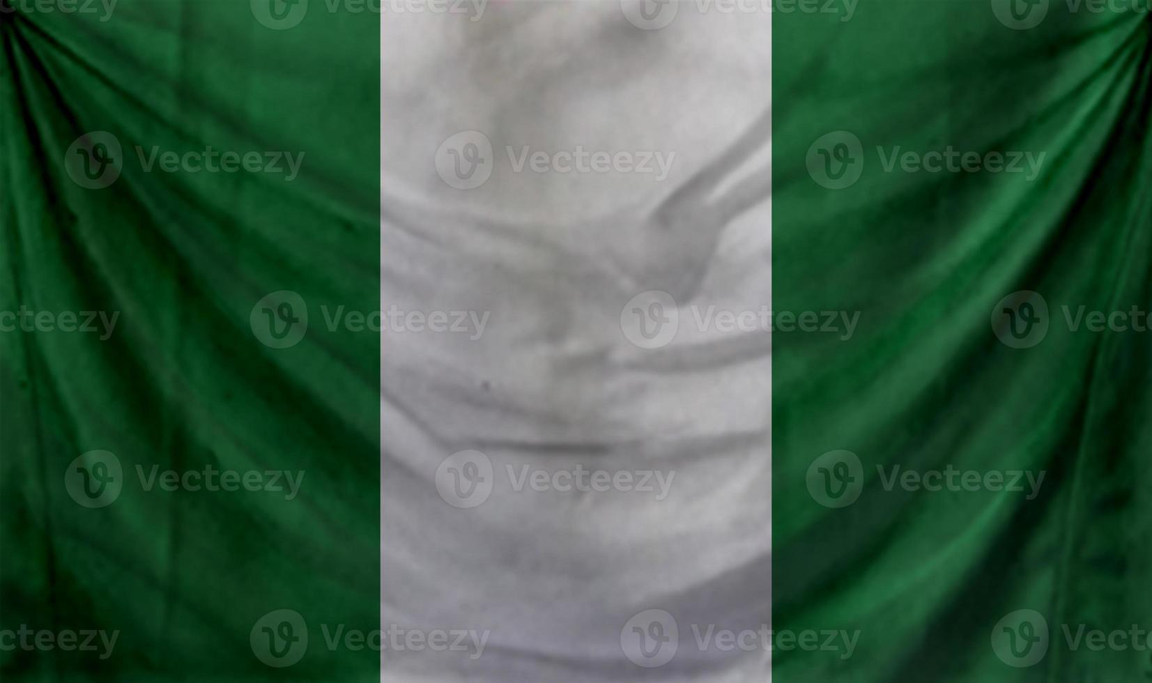 Nigeria flag wave design photo