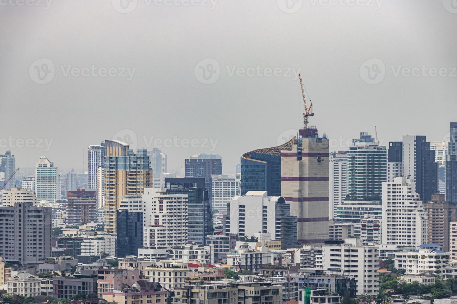 Bangkok city panorama skyscraper cityscape of the capital of Thailand. photo