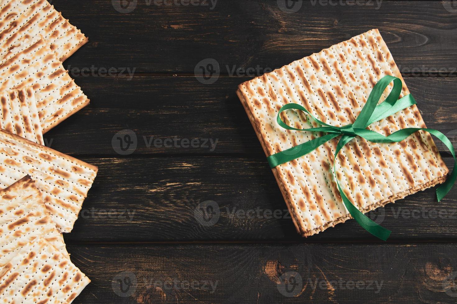 Matzah background. Happy Passover. photo