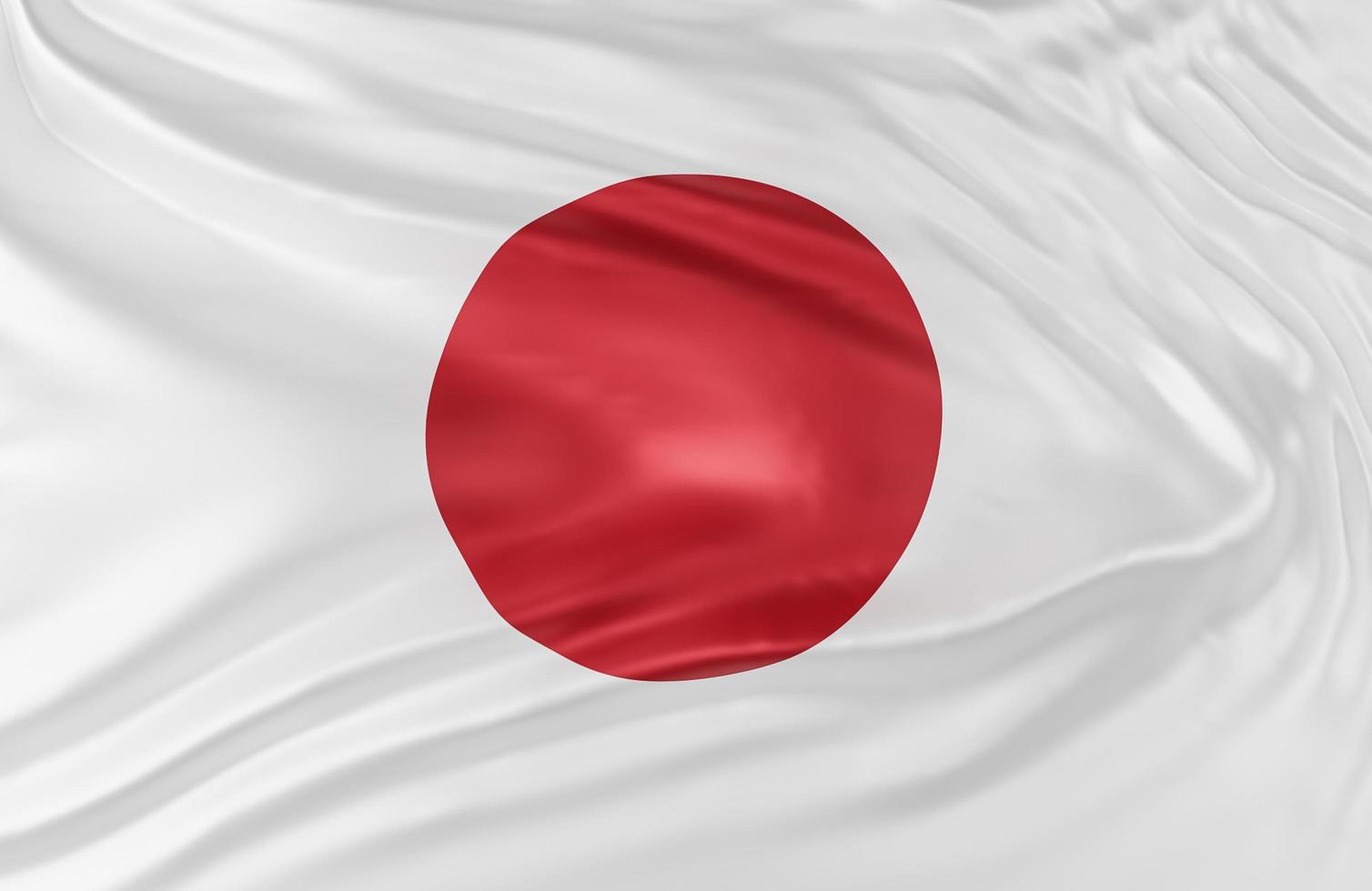 Beautiful Japan Flag Wave Close Up on banner background with copy space.,3d model and illustration. photo