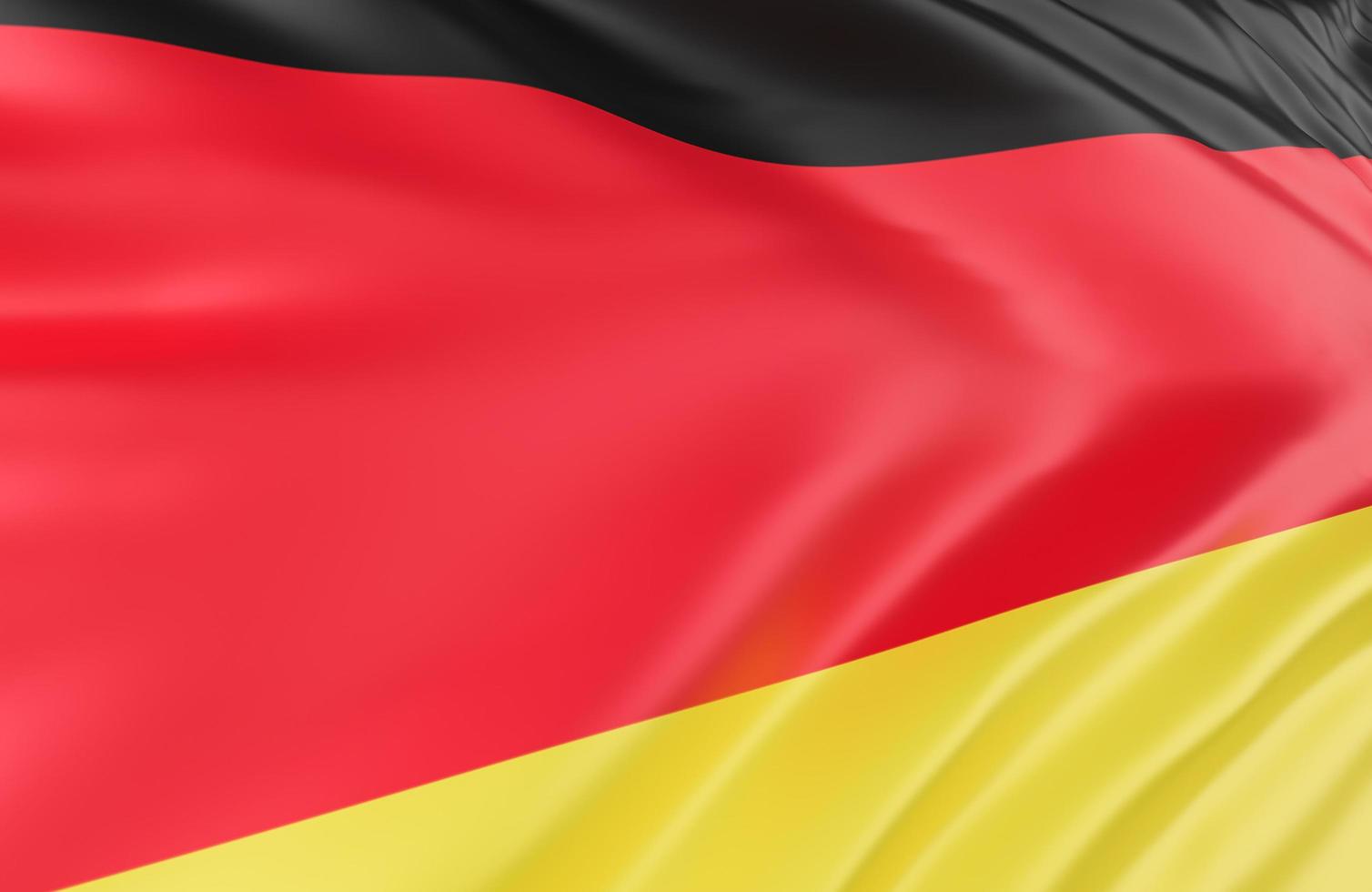 Beautiful Germany Flag Wave Close Up on banner background with copy space.,3d model and illustration. photo