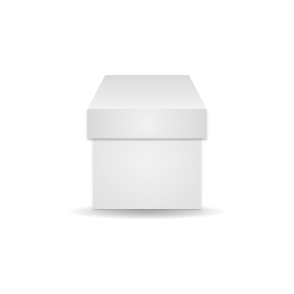 Vector white box on white background.illustration. Eps10