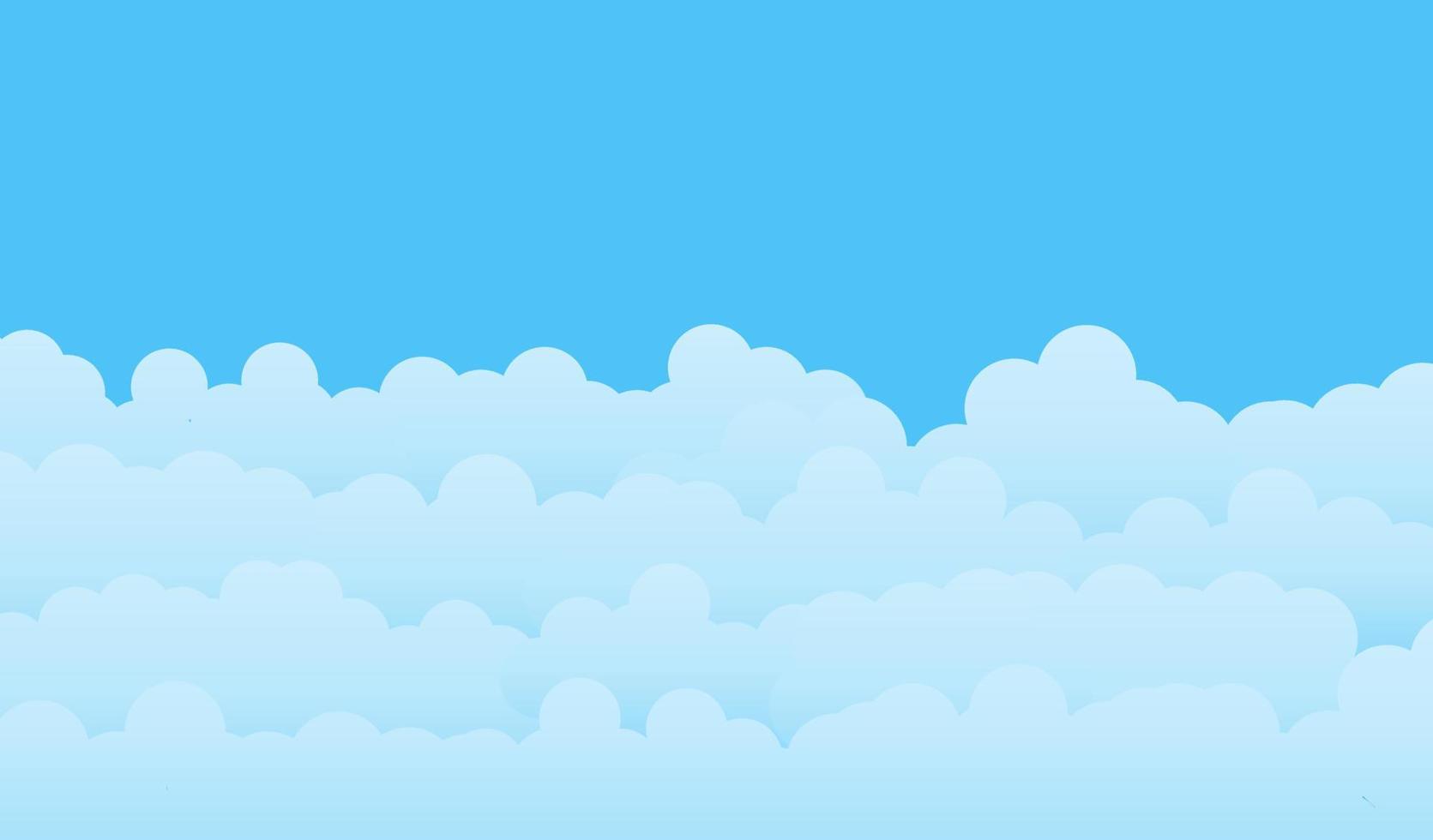 Blue sky and white clouds background.Vector illustration. vector
