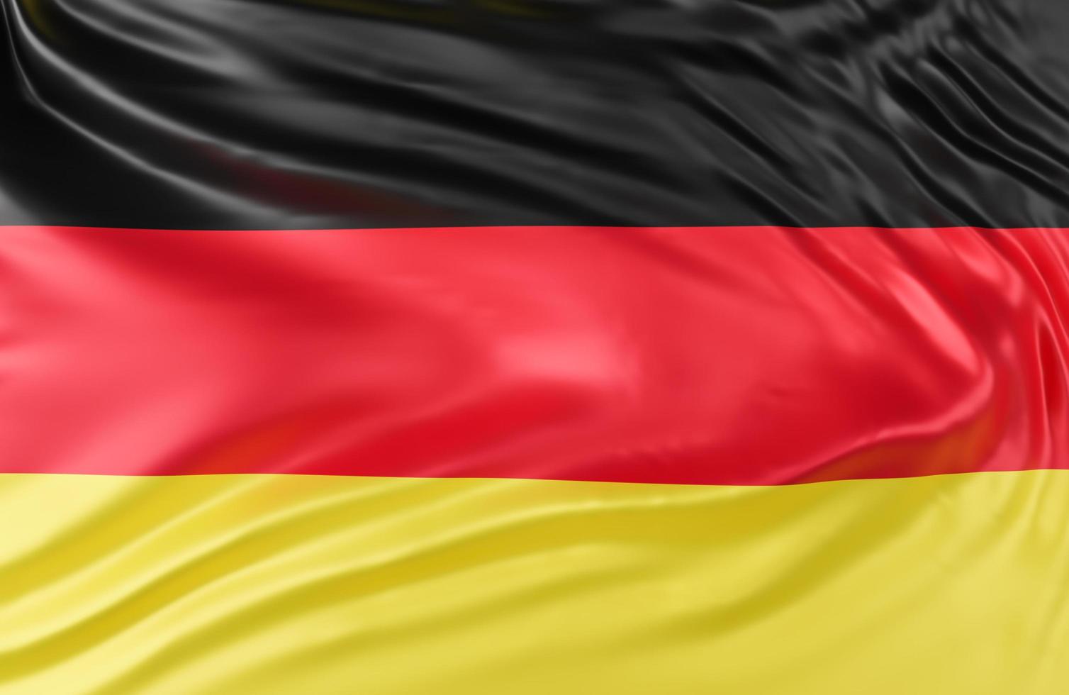 Beautiful Germany Flag Wave Close Up on banner background with copy space.,3d model and illustration. photo